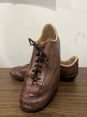 Allen Edmonds Evans Men's Brown Leather Casual Lace-Up Loafers Shoes Bowling 11